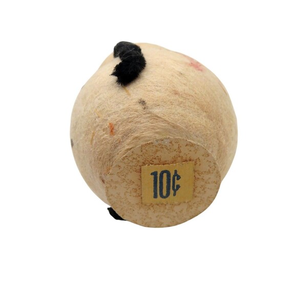 Vintage Spun Cotton Snowman Figurine 10c Tag and Flocked Dancing Santa Ornament - Picture 7 of 7